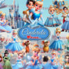 Cute 3d Cinderella princess Clipart