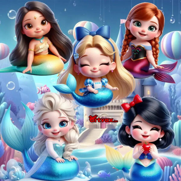 Mermaid Princesses Clipart