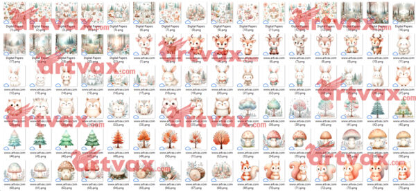 Cute Forest Animals PNG Bundle