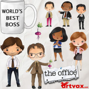 The Office Watercolor png Bundle