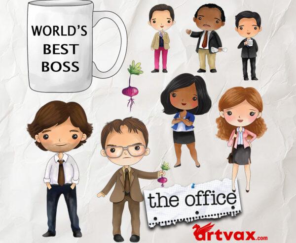 The Office Watercolor png Bundle