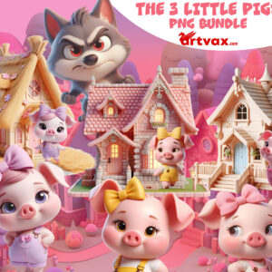 The Three Little Pigs PNG Bundle