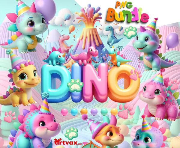 Dino PNG Bundle