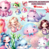 Cute Sea Creatures PNG Bundle