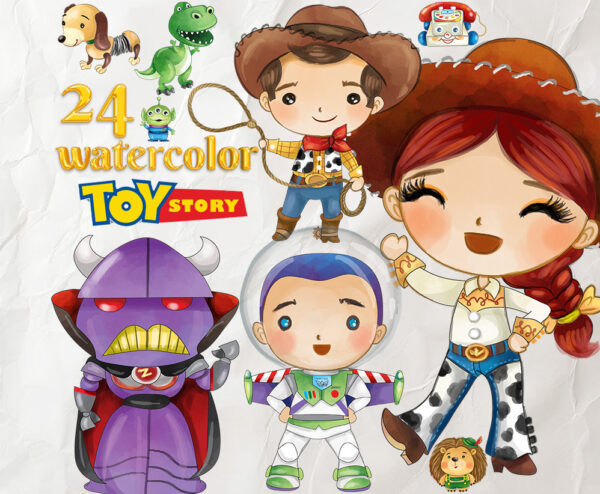 watercolor Toy Story PNG