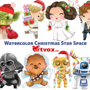 Star War Watercolor Png bundle