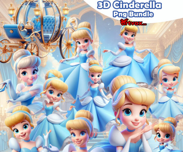 Cinderella PNG Cliparts Bundle