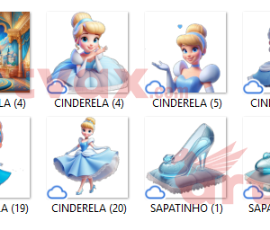 Cinderella PNG Cliparts Bundle