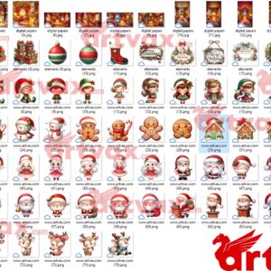 Merry Christmas Cute PNG Bundle