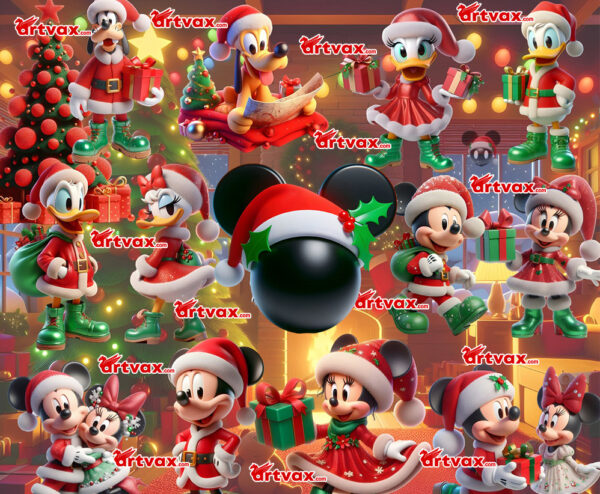 Christmas Mickey & Friends PNG Bundle