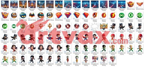 Justice League Clipart Bundle