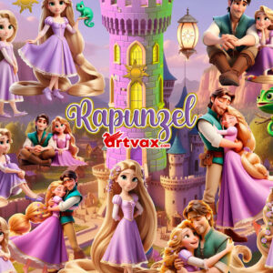 Rapunzel 3D PNG Bundle