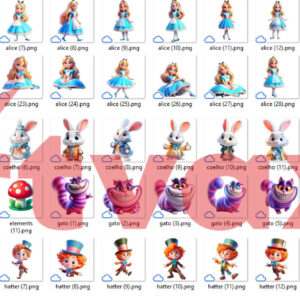 Alice in Wonderland PNG Bundle