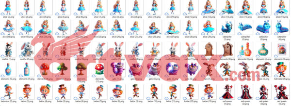 Alice in Wonderland PNG Bundle