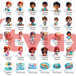 Pool Party D Png Bundle Cute Summer Clipart Artvax