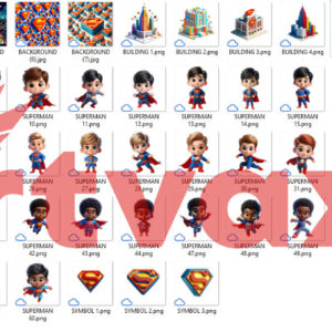 Superman 3D PNG Bundle