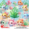 Cute 3D Shark Babies PNG Bundle