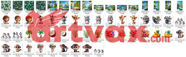 Madagascar Baby Animals Clipart