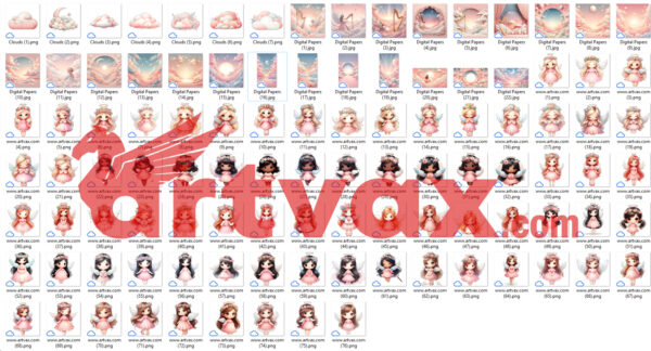 Cute Angels Png Bundle