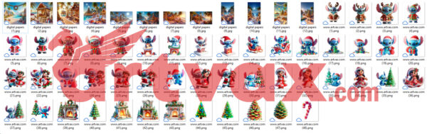 Christmas Stitch PNG Bundle