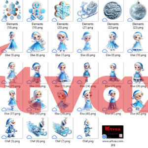 Frozen Christmas 3D PNG