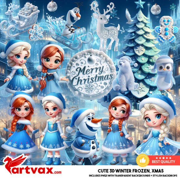 Frozen Christmas 3D PNG