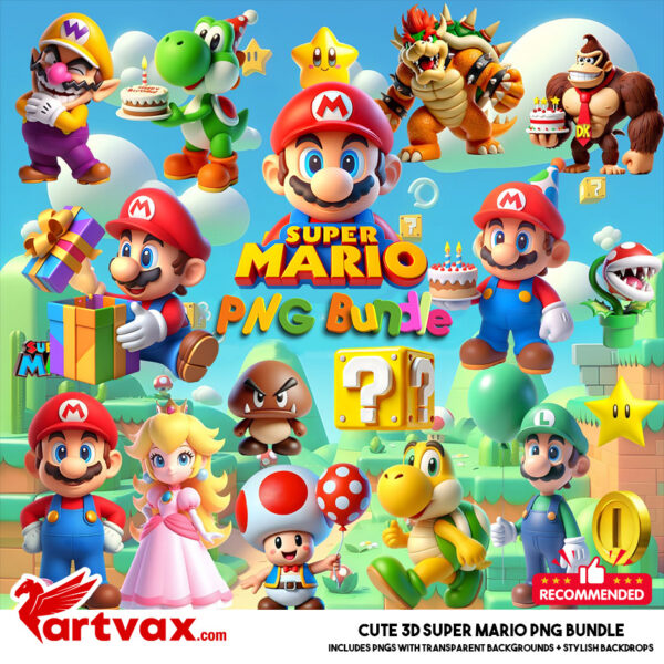 Super Mario 3D PNG Bundle