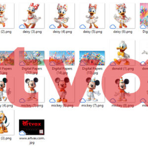 Cute 3D Disney Party PNG Bundle