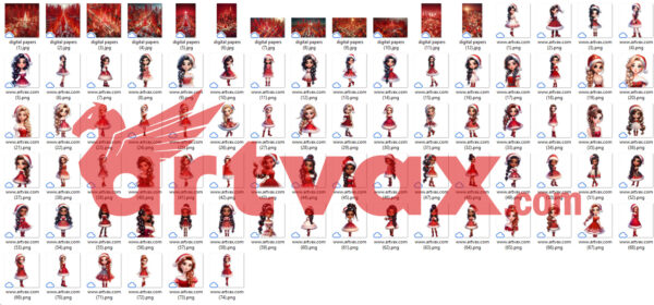 Christmas Girls PNG Bundle