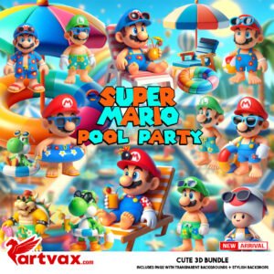 Super Mario Pool Party PNG Bundle