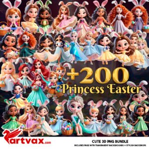 Princess Easter PNG Bundle