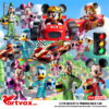 Mickey & Friends Race Car PNG Bundle