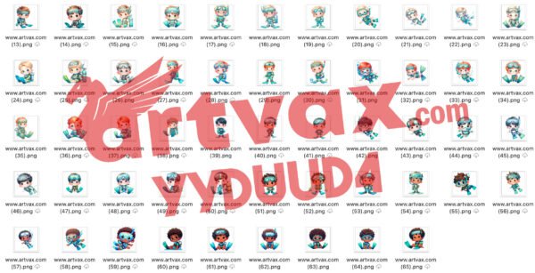 Scuba Diver Boy PNG Bundle | Cute Underwater Adventure Clipart | Watercolor Diver Kids, Sublimation Designs, Digital Stickers - Image 2