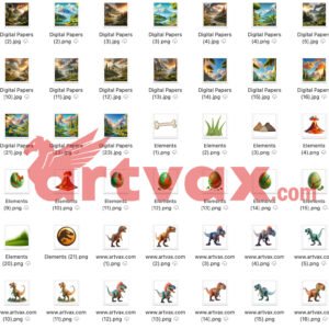 Dinosaur PNG Clipart Bundle