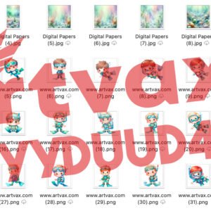 Scuba Diver Boy PNG Bundle