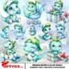 Blue Baby Dinosaur PNG Bundle
