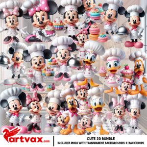 Mickey and Friends Chef PNG Bundle
