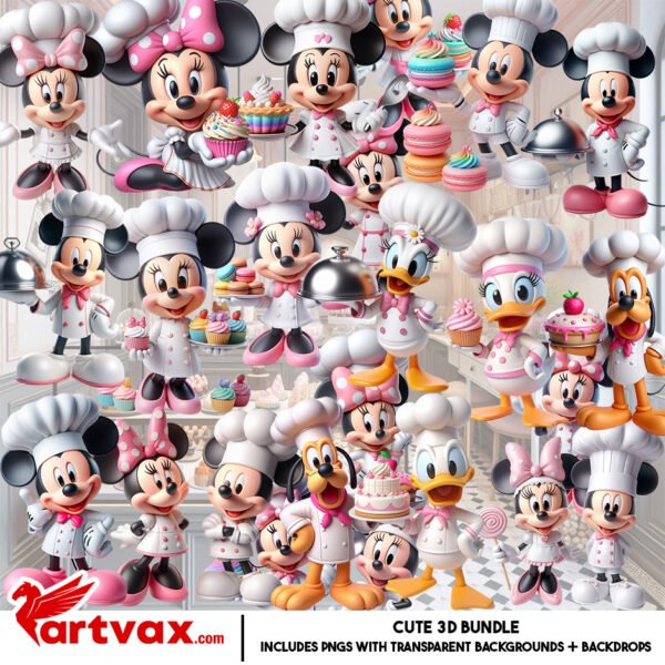 Mickey and Friends Chef PNG Bundle