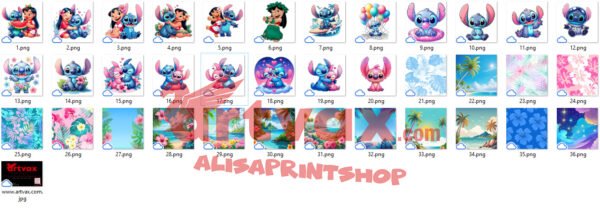 Stitch and Angel PNG Bundle