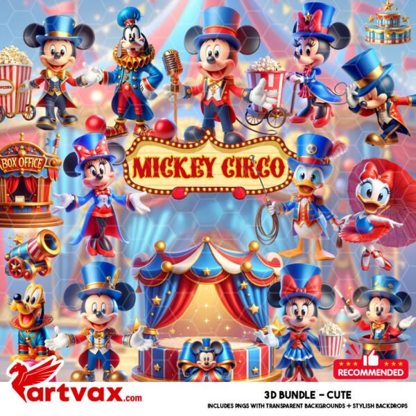Mickey Circus PNG Bundle