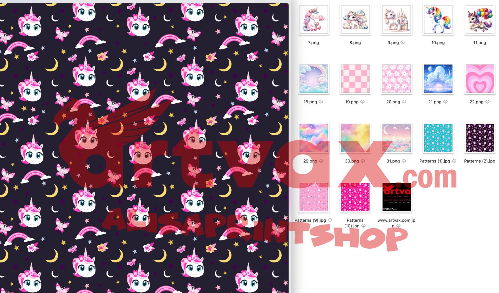 Cute Unicorn PNG Bundle | Rainbow Unicorn Clipart | Pastel Pegasus PNGs ...