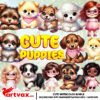 Cute Puppy PNG Bundle