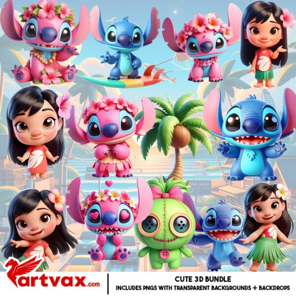 Lilo and Stitch PNG Bundle