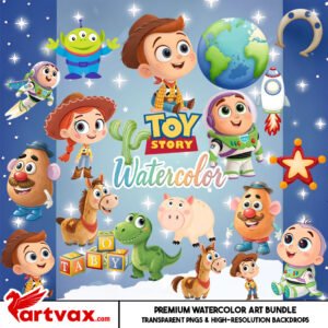 Toy Story PNG Watercolor Clipart