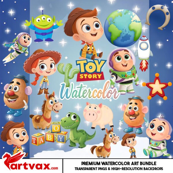 Toy Story PNG Watercolor Clipart