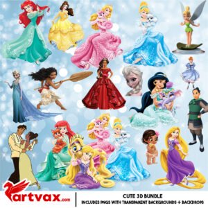 Princess PNG Clipart Bundle