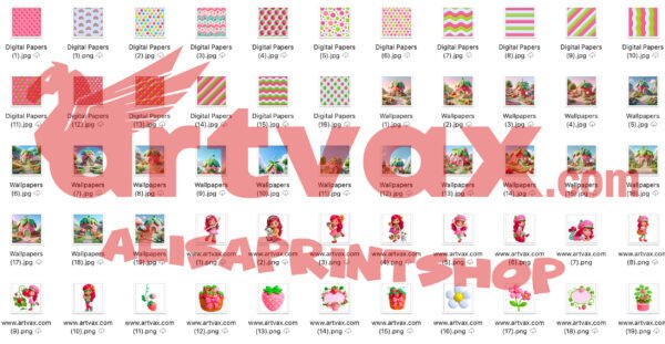 Strawberry Shortcake PNG Bundle