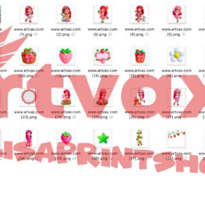 Strawberry Shortcake PNG Bundle