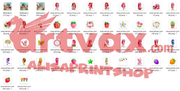 Strawberry Shortcake PNG Bundle