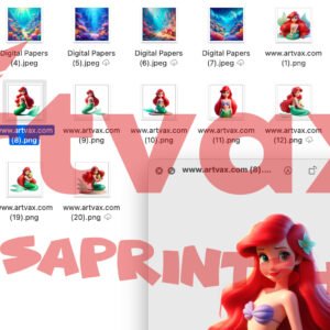 Ariel Mermaid PNG Bundle
